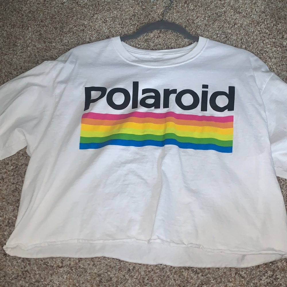 Polaroid cropped t-shirt